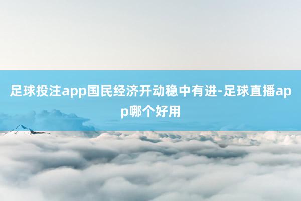 足球投注app国民经济开动稳中有进-足球直播app哪个好用