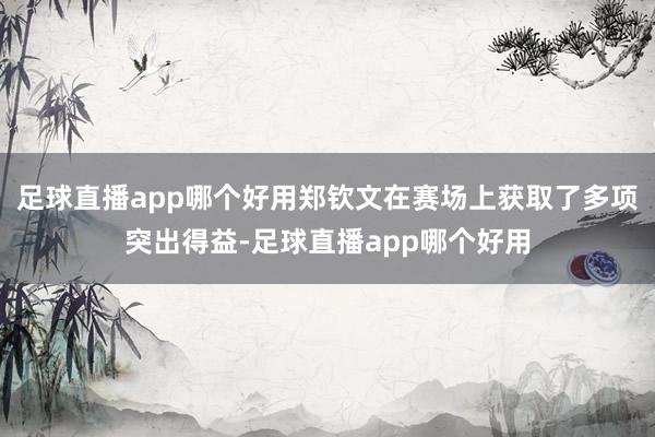 足球直播app哪个好用郑钦文在赛场上获取了多项突出得益-足球直播app哪个好用