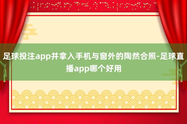 足球投注app并拿入手机与窗外的陶然合照-足球直播app哪个好用
